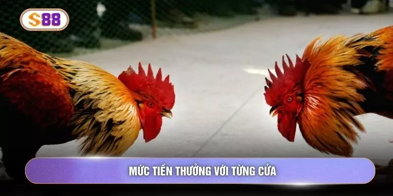 Mức tiền thưởng với từng cửa